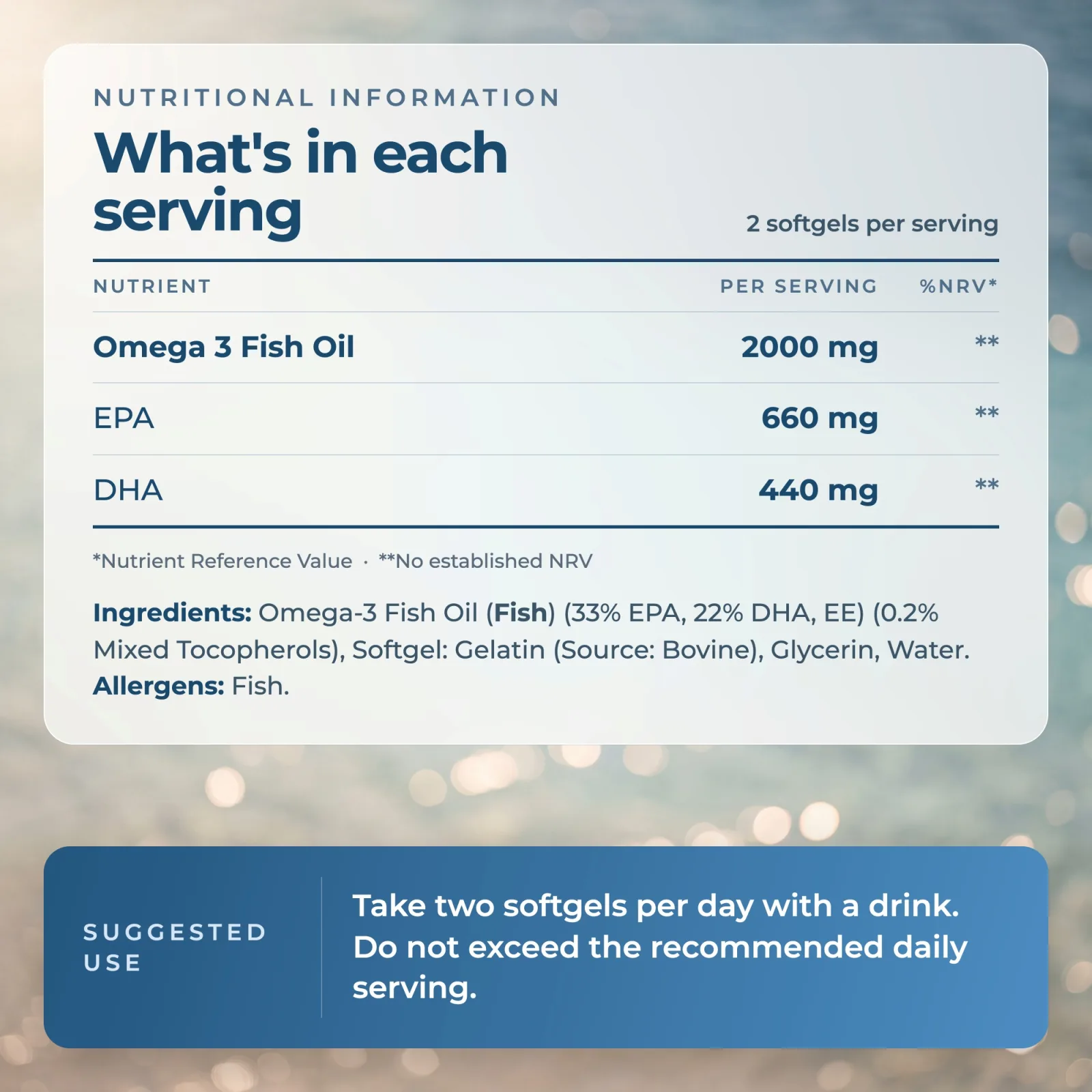 Omega-3 Fish Oil Soft gels