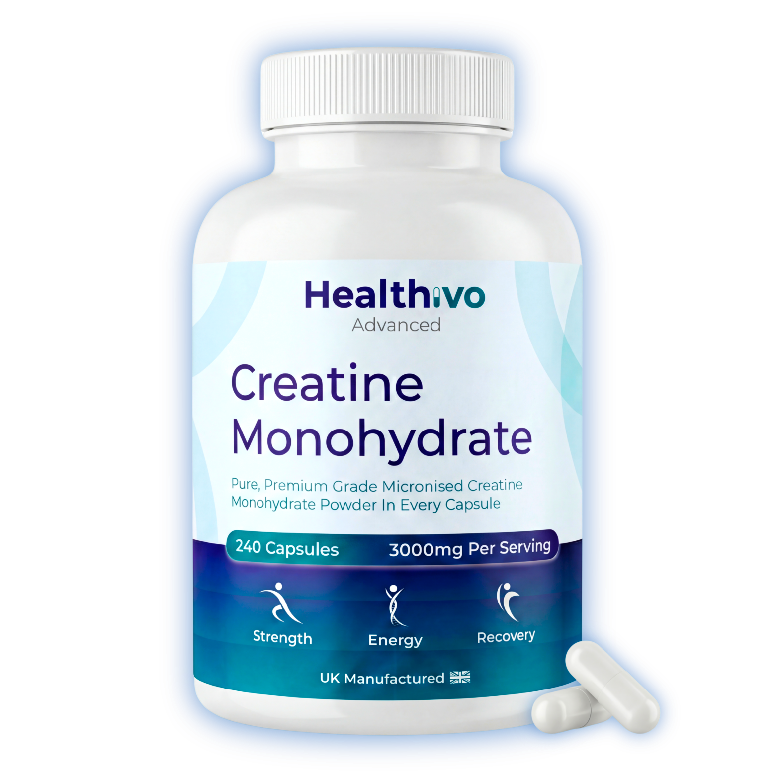 Creatine Monohydrate Capsules - 240 Capsules
