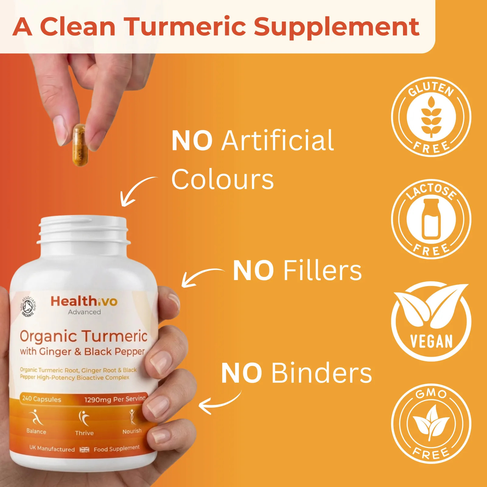 Organic Turmeric with Ginger and Black Pepper