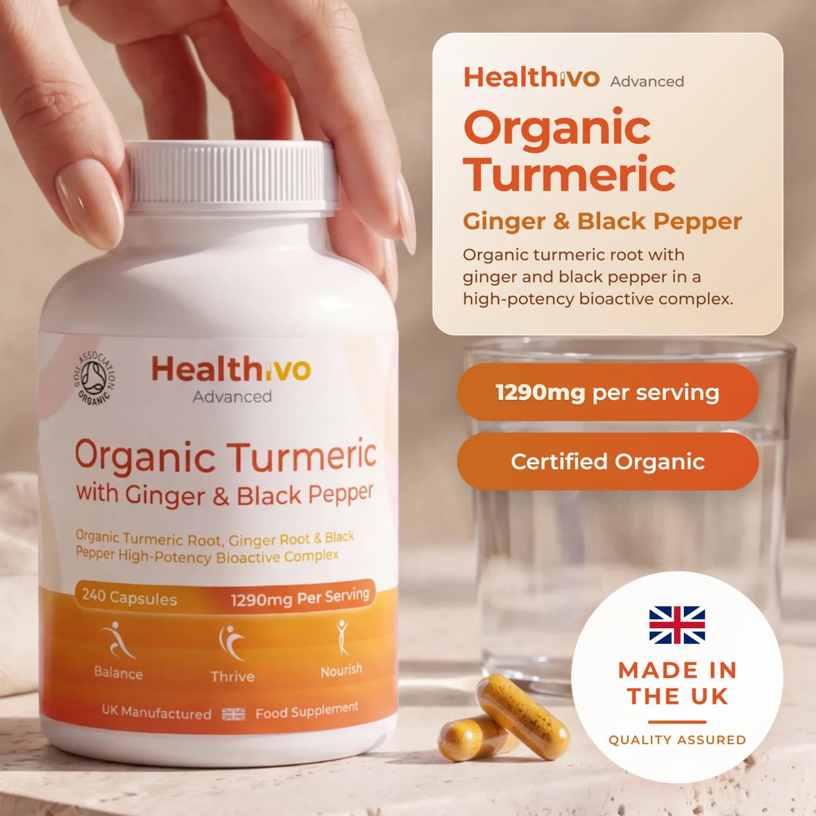 Organic Turmeric with Ginger and Black Pepper