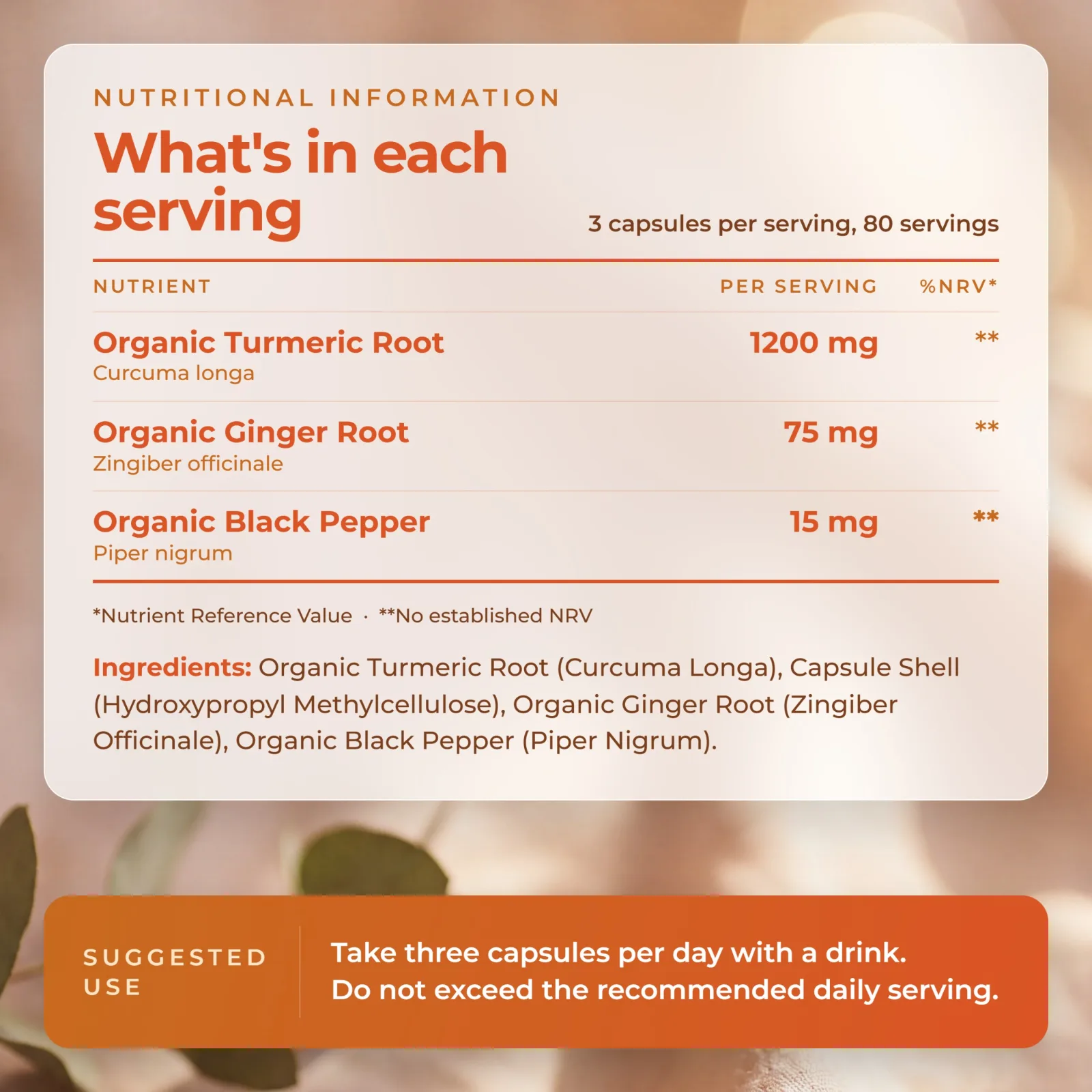 Organic Turmeric with Ginger and Black Pepper