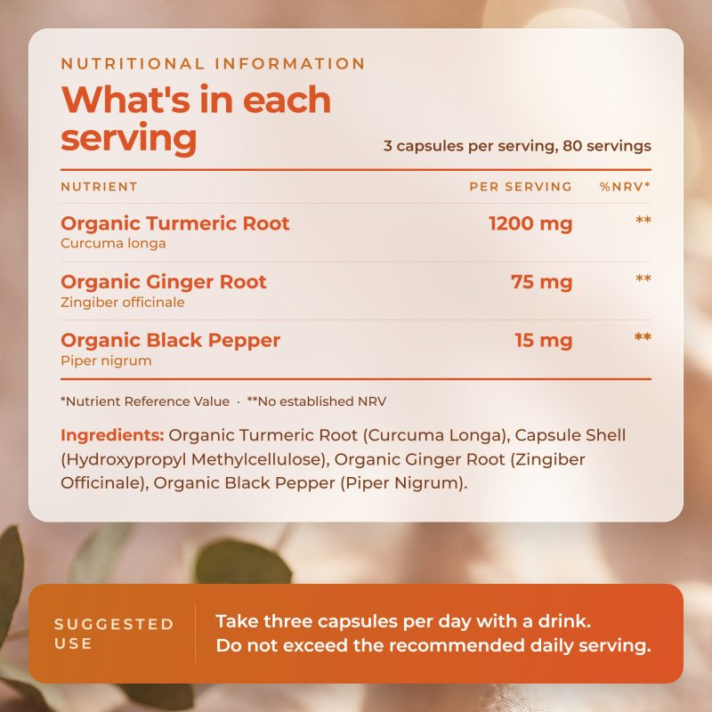 Organic Turmeric with Ginger and Black Pepper