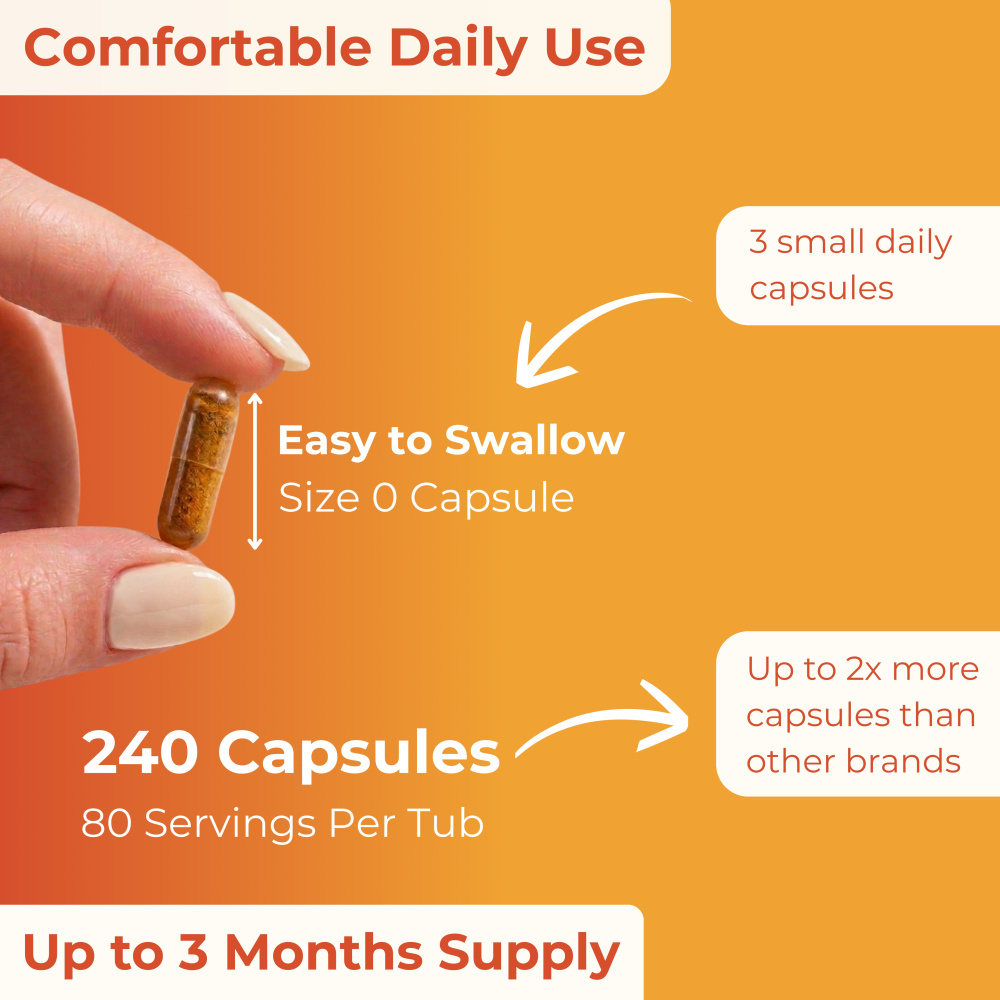 Organic Turmeric Capsules with Ginger and Black Pepper